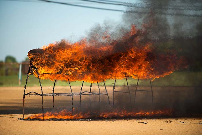 Proper burning of American Flags